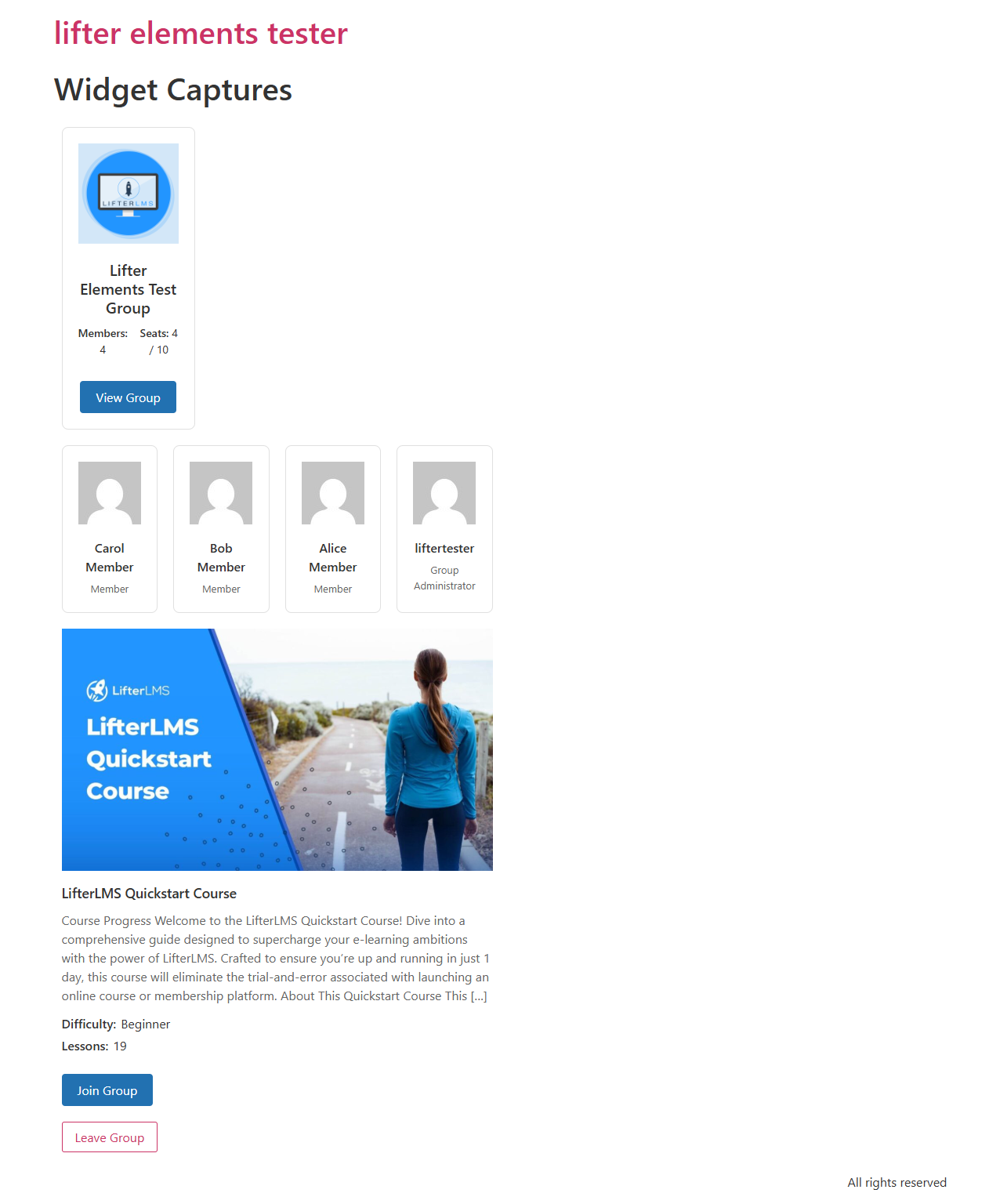 Example group page template
