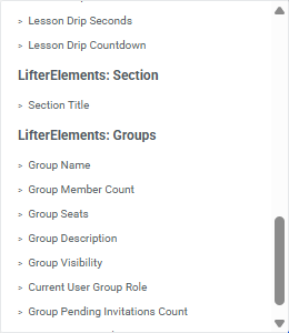 Dynamic tag picker - LifterElements: Groups group