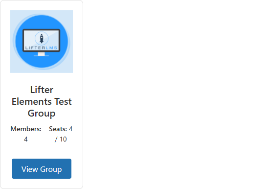 Lifter Elements Groups List widget